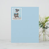 Schnauzer (Miniatur) Malerei - Niedlicher Original (Stehend Vorderseite)