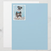 Schnauzer (Miniatur) Malerei - Niedlicher Original (Vorne/Hinten)