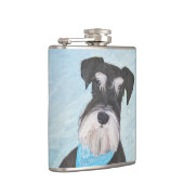 Schnauzer (Miniatur) Malerei - Niedlicher Original Flachmann (Rechts)