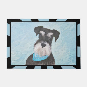 Schnauzer (Miniatur) Malerei - Niedlicher Original Fußmatte