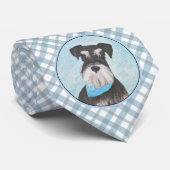 Schnauzer (Miniatur) Malerei - Niedlicher Original Krawatte (Gerollt)