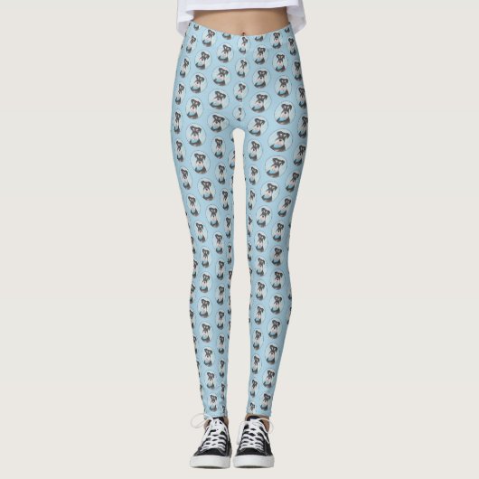 Schnauzer (Miniatur) Malerei - Niedlicher Original Leggings (Vorderseite)