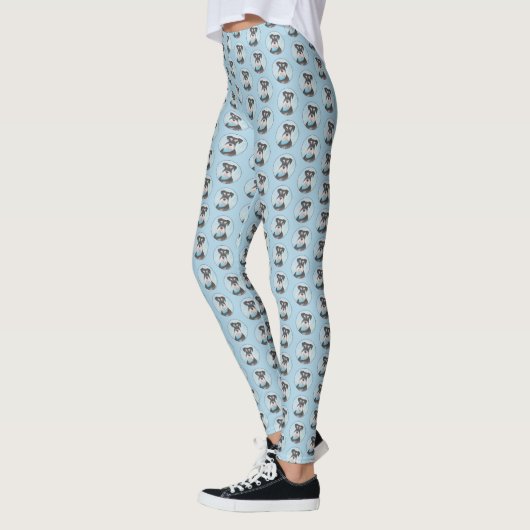 Schnauzer (Miniatur) Malerei - Niedlicher Original Leggings (Links)