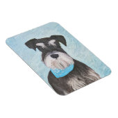 Schnauzer (Miniatur) Malerei - Niedlicher Original Magnet (Rechte Seite)