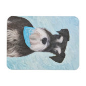 Schnauzer (Miniatur) Malerei - Niedlicher Original Magnet (Horizontal)