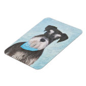 Schnauzer (Miniatur) Malerei - Niedlicher Original Magnet (Linke Seite)