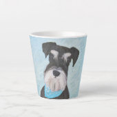 Schnauzer (Miniatur) Malerei - Niedlicher Original Milchtasse (Vorderseite)