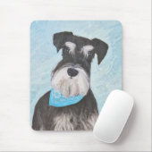 Schnauzer (Miniatur) Malerei - Niedlicher Original Mousepad (Mit Mouse)