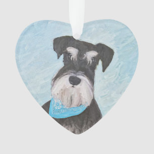 Schnauzer (Miniatur) Malerei - Niedlicher Original Ornament