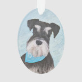 Schnauzer (Miniatur) Malerei - Niedlicher Original Ornament (Rückseite)
