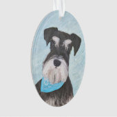 Schnauzer (Miniatur) Malerei - Niedlicher Original Ornament (Vorderseite)