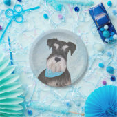 Schnauzer (Miniatur) Malerei - Niedlicher Original Pappteller (Party)