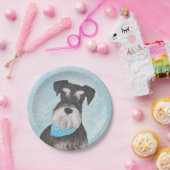 Schnauzer (Miniatur) Malerei - Niedlicher Original Pappteller (Party)