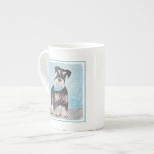 Schnauzer (Miniatur) Malerei - Niedlicher Original Porzellantasse