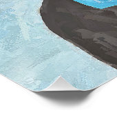 Schnauzer (Miniatur) Malerei - Niedlicher Original Poster (Ecke)