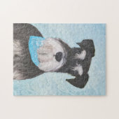Schnauzer (Miniatur) Malerei - Niedlicher Original Puzzle (Horizontal)
