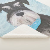 Schnauzer (Miniatur) Malerei - Niedlicher Original Sherpadecke (3/4)