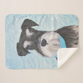 Schnauzer (Miniatur) Malerei - Niedlicher Original Sherpadecke (Vorderseite (Horizontal))