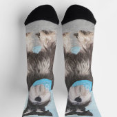 Schnauzer (Miniatur) Malerei - Niedlicher Original Socken (Oben)