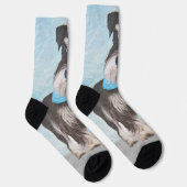 Schnauzer (Miniatur) Malerei - Niedlicher Original Socken (Rechts)