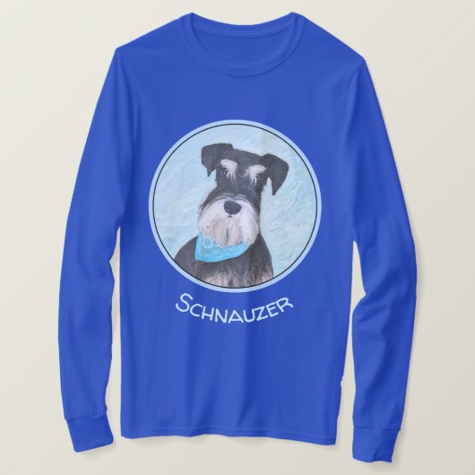 Schnauzer (Miniatur) Malerei - Niedlicher Original T-Shirt (Design vorne)