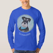 Schnauzer (Miniatur) Malerei - Niedlicher Original T-Shirt (Vorderseite)