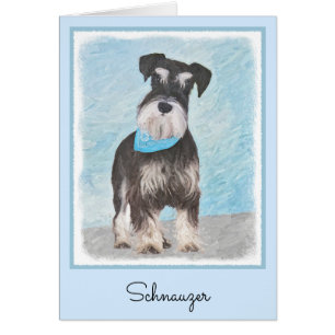 Schnauzer (Miniatur) Malerei - Niedliches Original