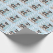 Schnauzer (Miniatur) Malerei - Niedliches Original Geschenkpapier (Ecke)