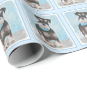 Schnauzer (Miniatur) Malerei - Niedliches Original Geschenkpapier (Rolleneckpunkt)