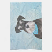 Schnauzer (Miniatur) Malerei - Niedliches Original Handtuch (Vertikal)