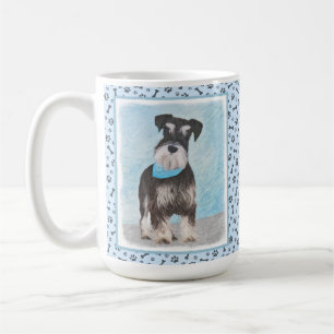 Schnauzer (Miniatur) Malerei - Niedliches Original Kaffeetasse
