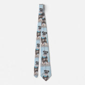 Schnauzer (Miniatur) Malerei - Niedliches Original Krawatte (Rückseite)