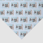 Schnauzer (Miniatur) Malerei - Niedliches Original Seidenpapier (Ausschnitt)