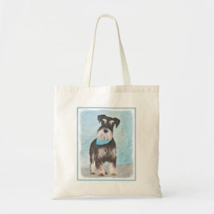 Schnauzer (Miniatur) Malerei - Niedliches Original Tragetasche