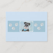 Schnauzer (Miniatur) Malerei - Niedliches Original Visitenkarte (Rückseite)