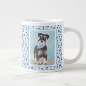 Schnauzer (Miniature) Painting - Cute Original Dog Jumbo-Tasse (Rechts)