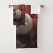 Schnauzer mit dem Weihnachtsmann Weihnachten Badhandtuch Set (Insitu)