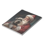 Schnauzer mit dem Weihnachtsmann Weihnachten Notizblock (Rotiert)