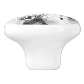 Schnauzer mit Kamera Keramikknauf (Seitenansicht)