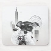 Schnauzer mit Kamera Mousepad (Vorne)