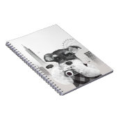 Schnauzer mit Kamera Notizblock (Rechte Seite)