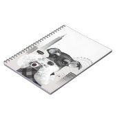 Schnauzer mit Kamera Notizblock (Linke Seite)