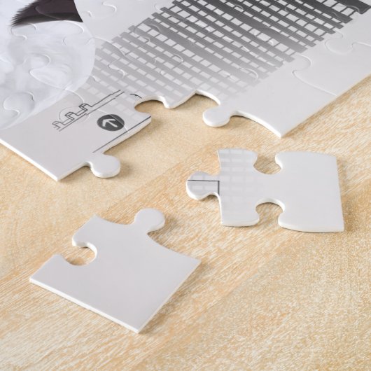 Schnauzer mit Kamera Puzzle (Seite)