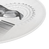 Schnauzer mit Kamera Schneidebrett (Ecke)