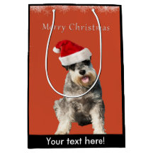 Schnauzer mit Weihnachtshut