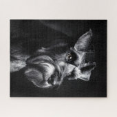 Schnauzer Monochrome Portrait Puzzle (Horizontal)