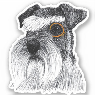 Schnauzer-Monokel Aufkleber