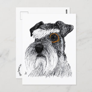 Schnauzer-Monokel Postkarte