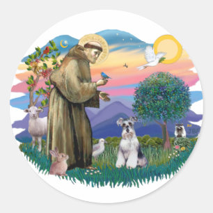 Schnauzer (natürlich #2) runder aufkleber