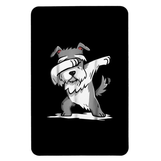 Schnauzer Niedlich Dabbing Funny Dab Dance Geschen Magnet (Vertikal)